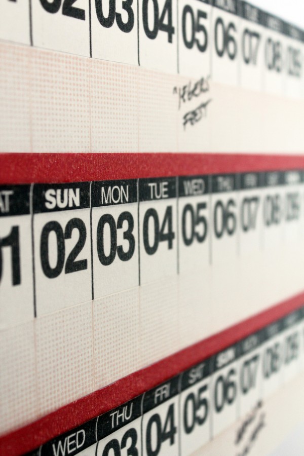 Masking Tape Calendar by mo man tai.