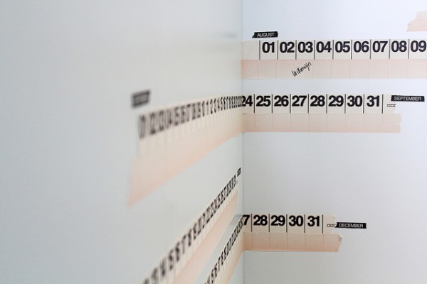 Masking Tape Calendar by mo man tai.