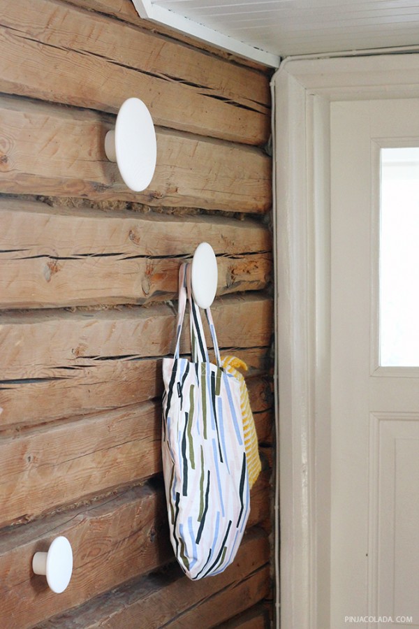 10 creative ways to use The Dots Wall Hooks in your Home, via We-Are-Scout.com.