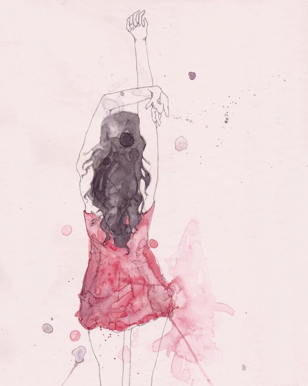 Stretching Girl art print, $40, by Emma Leonard Art.