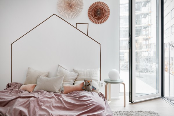 Soft pinks and nudes. Gorgeous Swedish apartment, via Fantastic Frank.