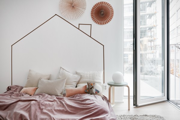 Soft pinks and nudes. Gorgeous Swedish apartment, via Fantastic Frank. 