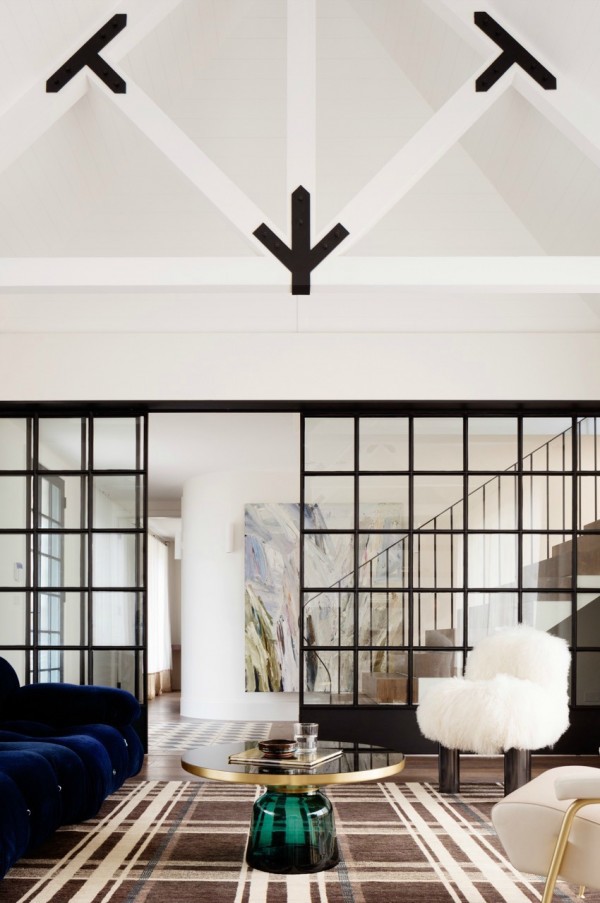 Library and staircase: Inside the Fairlight house by Decus Interiors, winner of House and Gardens' Room of the Year 2015.