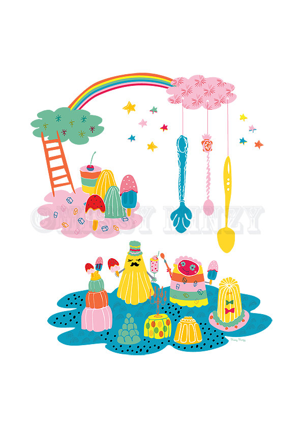 Jellicious Land art print, , by Missy Minzy