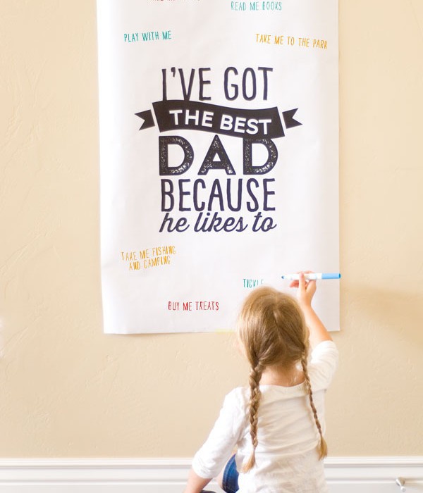 Free Printable Father’s Day Poster by Confetti Sunshine.