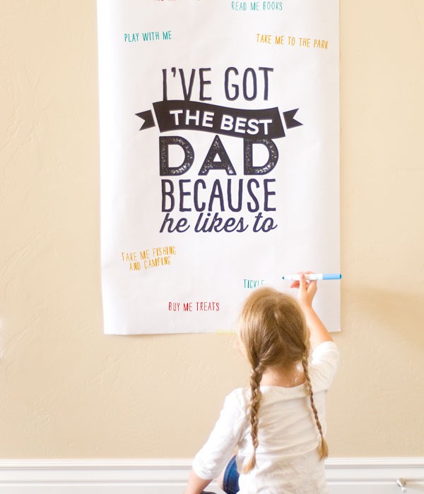 Free Printable Father’s Day Poster by Confetti Sunshine. 