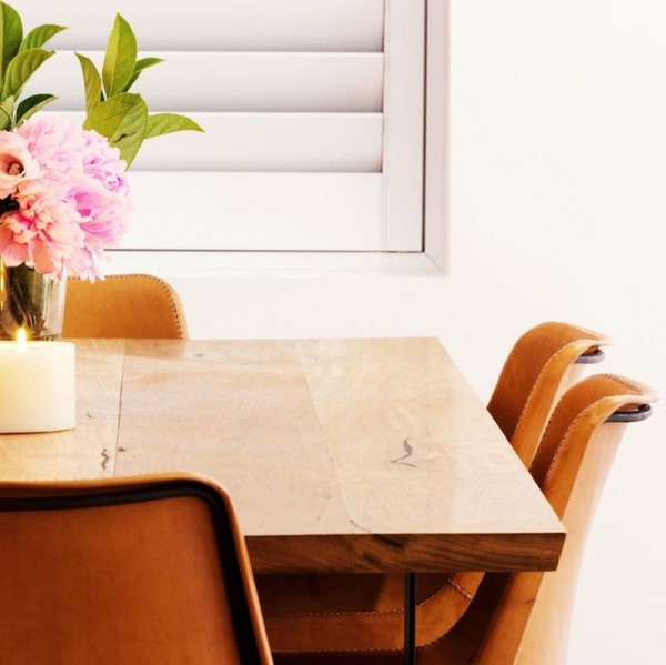 Dining room with custom timber table. The top 12 looks from The Block: Triple Threat, via We-Are-Scout.com