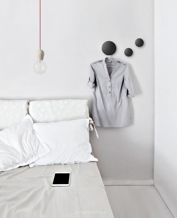 10 creative ways to use The Dots Wall Hooks in your Home, via We-Are-Scout.com.