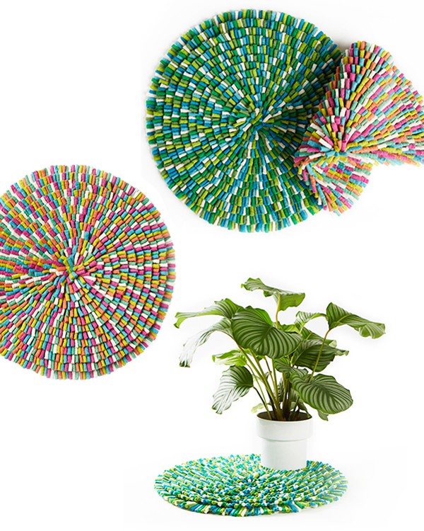 Aveva Design round bubble rugs, from Mench Living.
