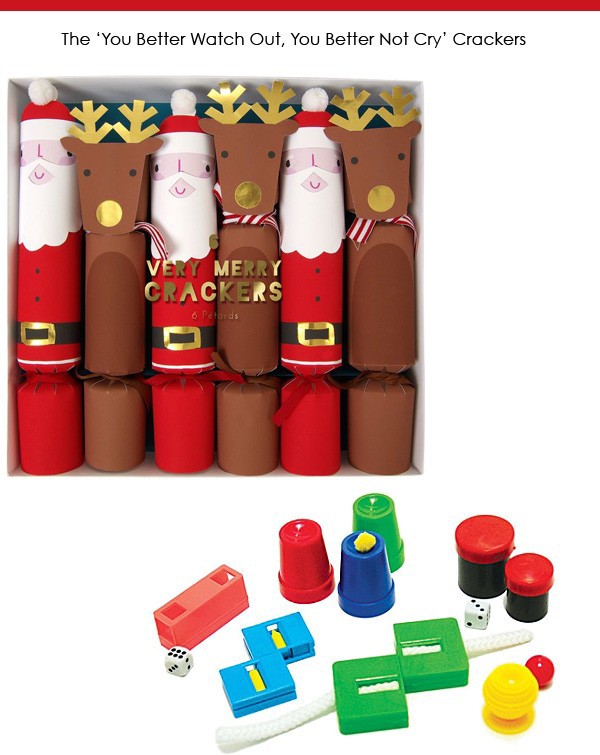 Meri Meri Santa and Reindeer Crackers.