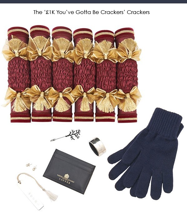 Fortnum’s The King of Crackers, set of six, £1,000, from Fortnum & Mason.