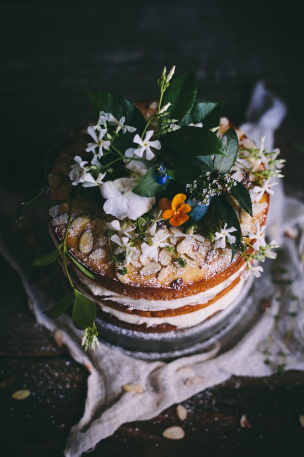 Orange Almond Cake with an Orange Blossom Buttercream by Adventures in Cooking.