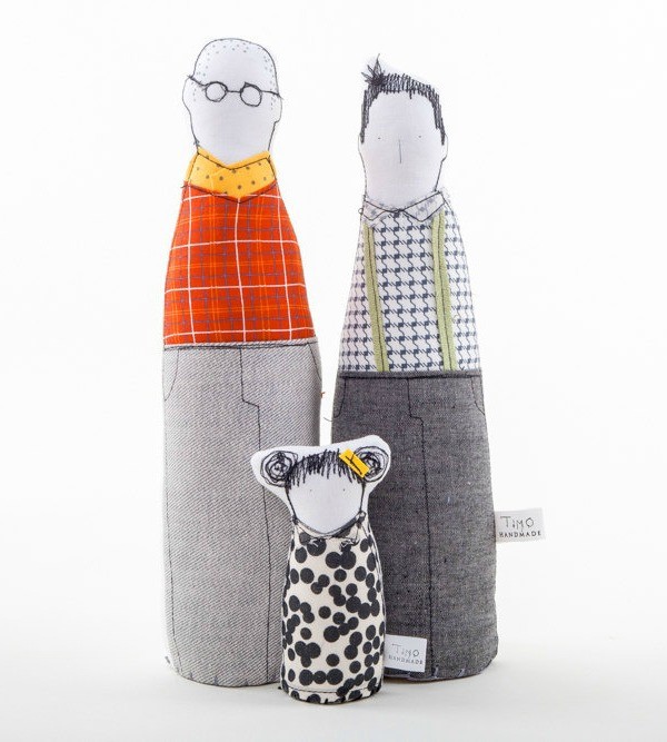 Timohandmade gay family fabric dolls - Etsy.