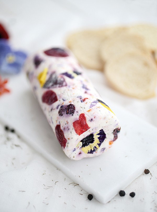 Floral Goat Cheese with Dill & Cracked Pepper by The Merry Thought.