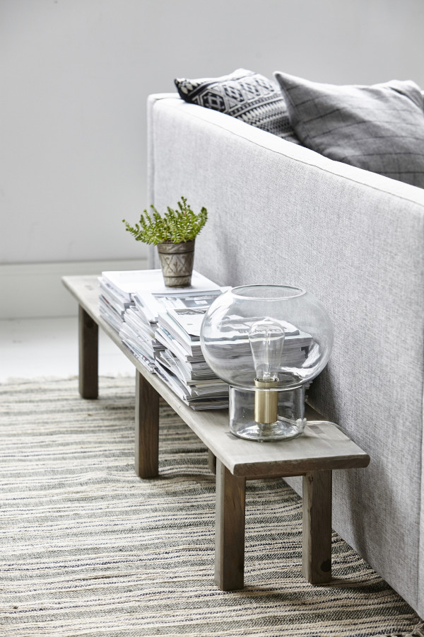 How to style a vignette inspired by Danish brand House Doctor: a living room bench.