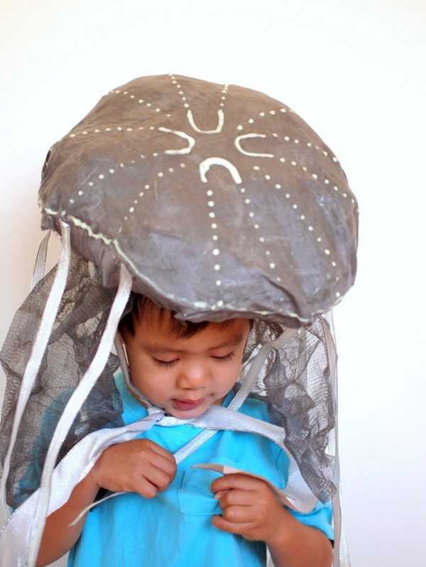 DIY Jellyfish Glow-in-the-Dark costume by Pink Stripey Socks.