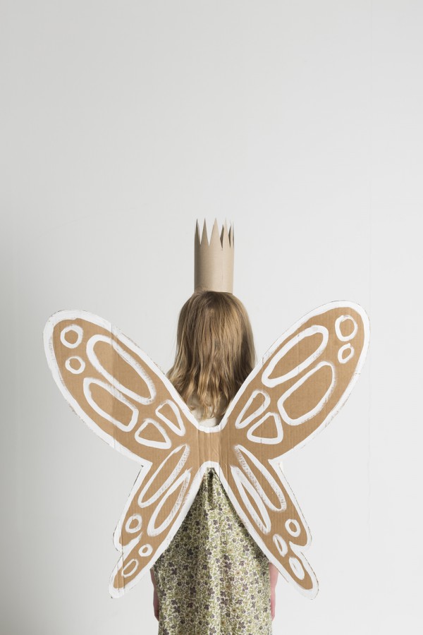DIY cardboard garden fairy wings and crown by Mermag. 