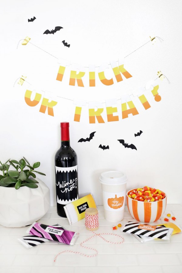 Halloween gift printables by A Beautiful Mess. 