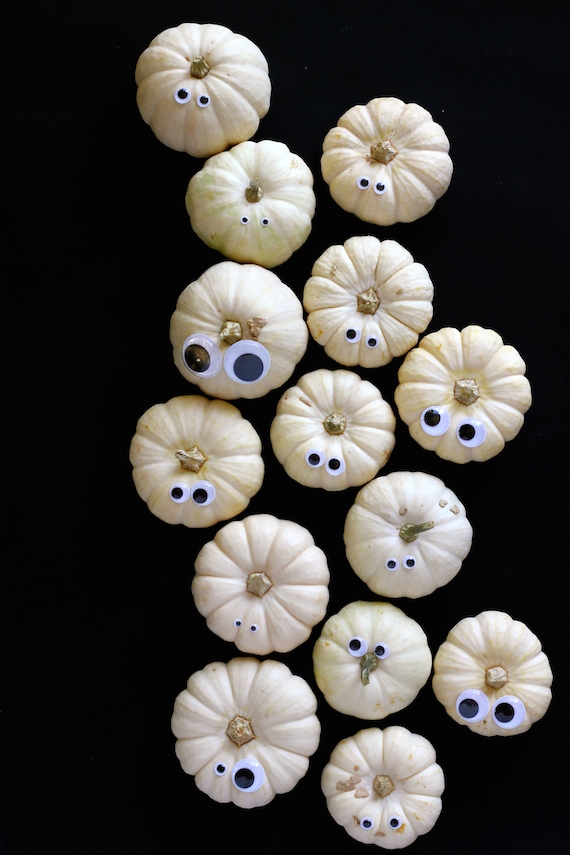 DIY googly eye pumpkins by Minted.