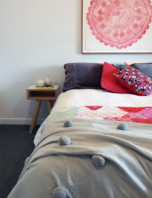 The spare bedroom in Lauren and Matt Wilson's Geelong home for Open for Inspection with Inside Out magazine via We-Are-Scout.com.
