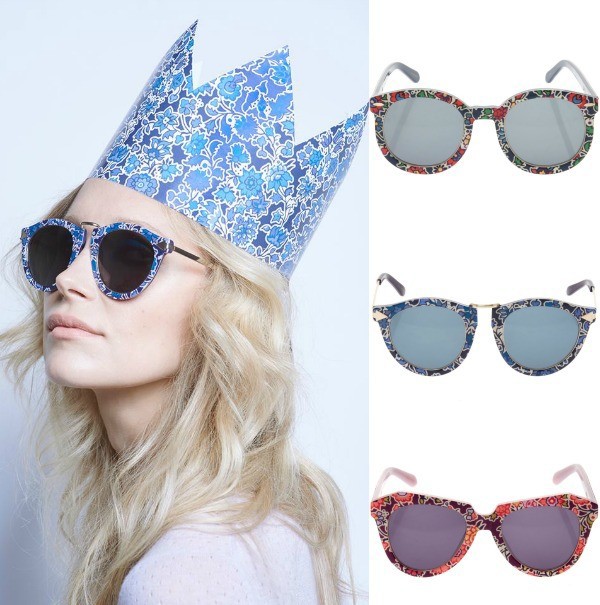 Karen Walker X Liberty sunglasses, via We-Are-Scout.com.