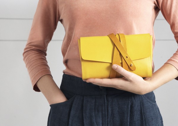 M.Hulot Garrard yellow clutch bag via we-are-scout.com.