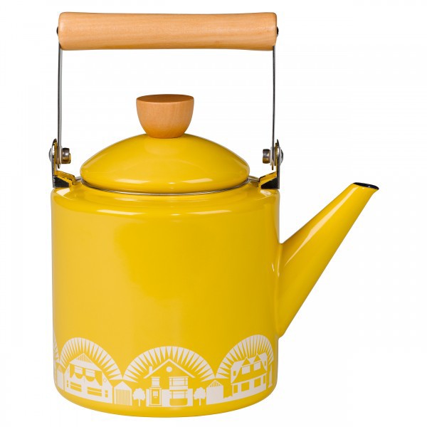 Mini Moderns Yellow Enamel Kettle.