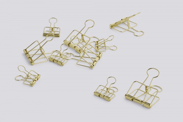 Outline paper clips, arriving in November.