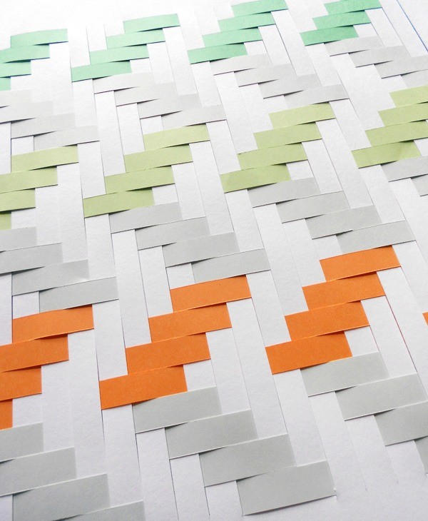Paper weaving art tutorial by We Are Scout.