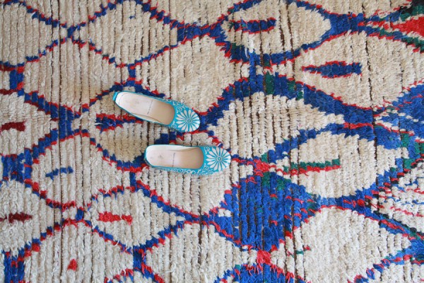 MOROCCAN VINTAGE BOUCHEROUITE RUG via We-Are-Scout.com.