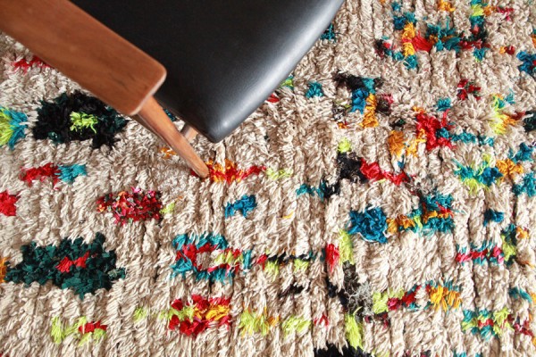 MOROCCAN VINTAGE BOUCHEROUITE RUG via We-Are-Scout.com.