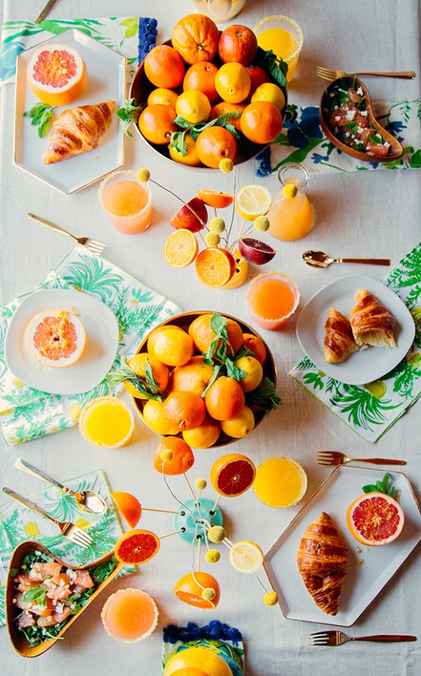 Citrus styling by the Jungalow. 