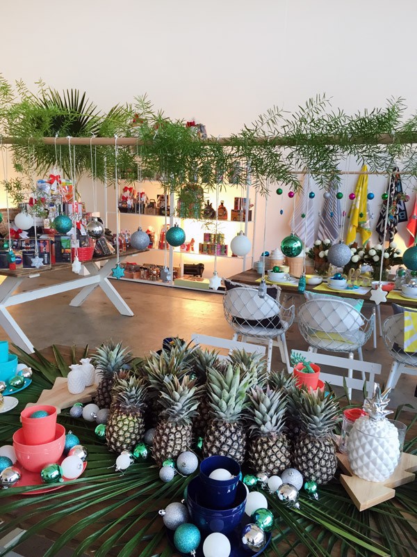 Tropical Christmas themed table setting at Target Australia 2015 Christmas preview.Photo Lisa Tilse for We Are Scout.