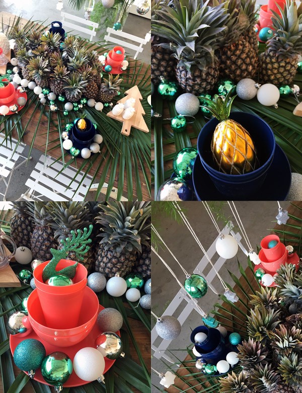 Tropical Christmas themed table setting at Target Australia 2015 Christmas preview.Photo Lisa Tilse for We Are Scout.