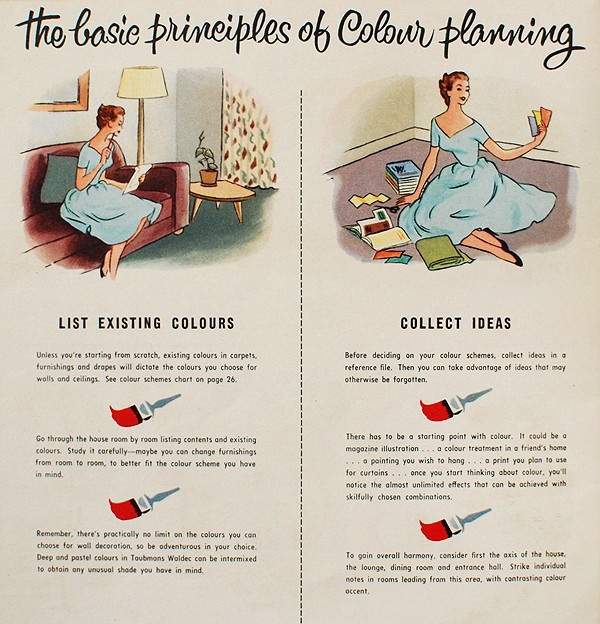 Scouted: Vintage 'Live with Colour' Taubmanns book, circa 1950s, via We-Are-Scout.com.