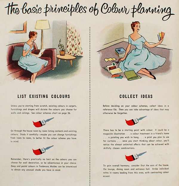 Scouted: Vintage 'Live with Colour' Taubmanns book, circa 1950s, via We-Are-Scout.com.