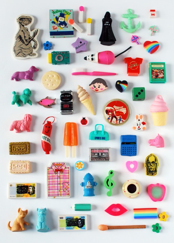My highly-prized 1980s eraser collection. Photo: Lisa Tilse for We Are Scout
