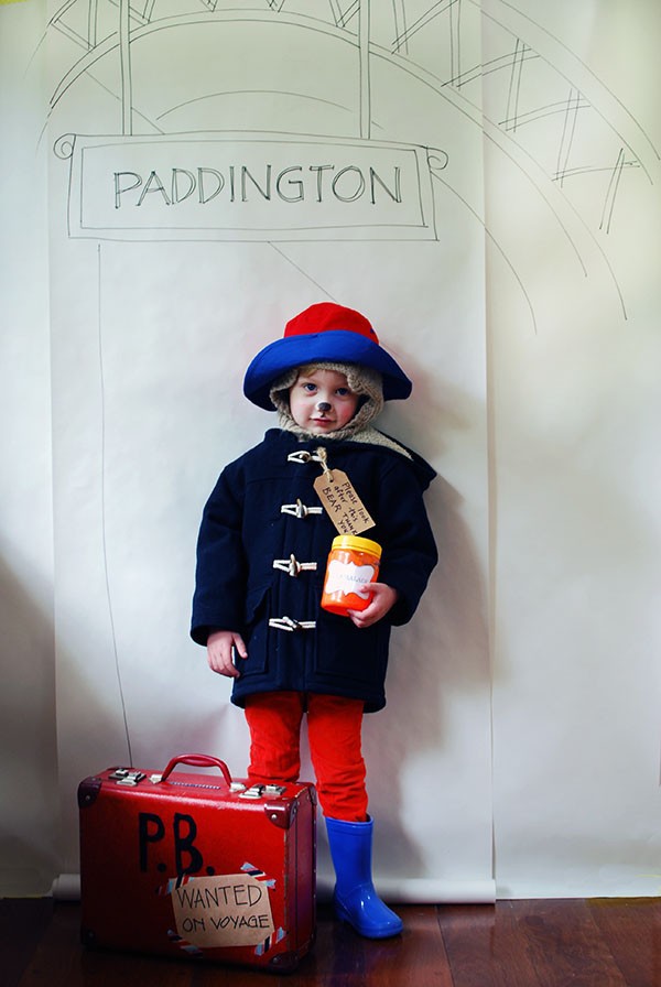 Adorable little Paddington Bear - a great last-minute costume for Halloween or Book Week. No sewing! Photo: Lisa Tilse for We Are Scout