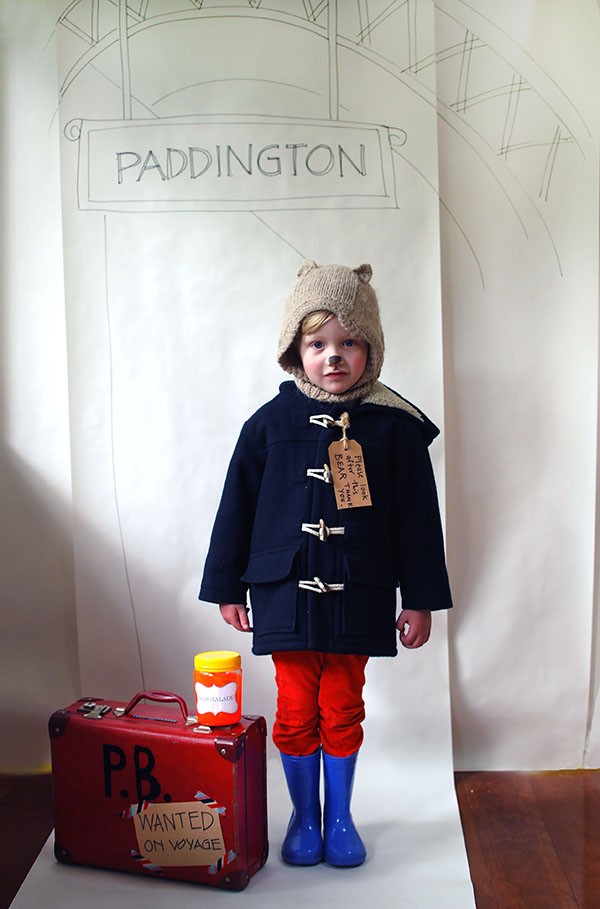 Adorable little Paddington Bear - a great last-minute costume for Halloween or Book Week. No sewing! Photo: Lisa Tilse for We Are Scout