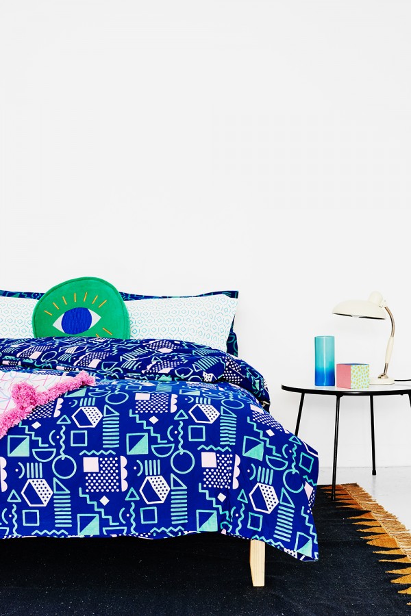 Dot Dash doona cover and pillowslips by Arro, via www.we-are-scout.com.
