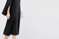 Frock on Friday: ASOS WHITE Midi Dress The perfect minimalist black dress for in-between seasons:ASOS WHITE Midi Dress With Square V-Neck, via WeeBirdy.com.