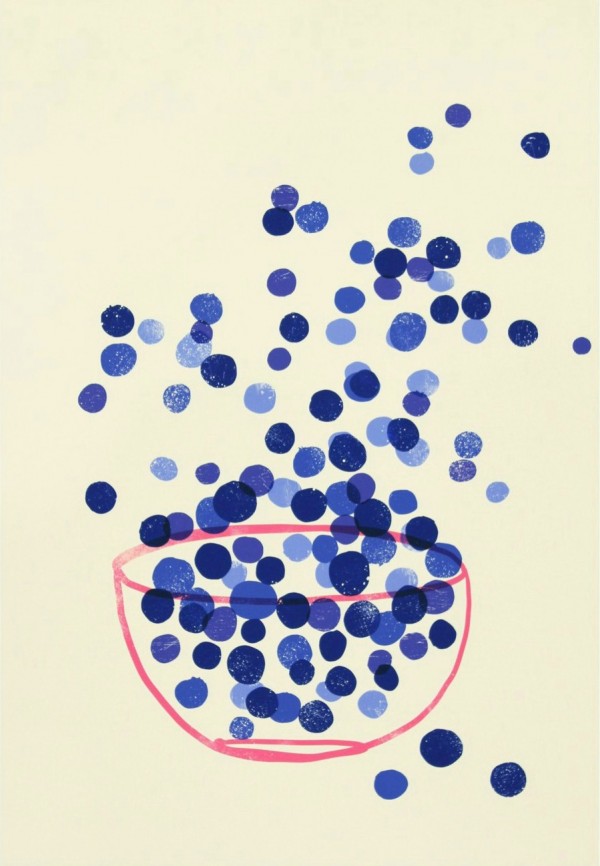 A Blueberry Print by Croatian artist, Ana Zaja Petrak.