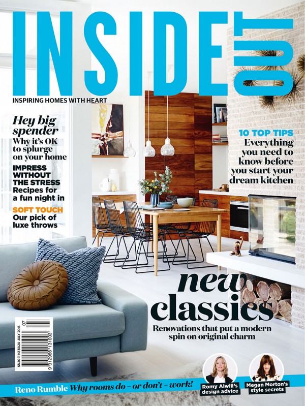 July issue of Inside Out magazine. Cover styling by Tamara Maynes and Carly Spooner. Photography by Mark Roper.