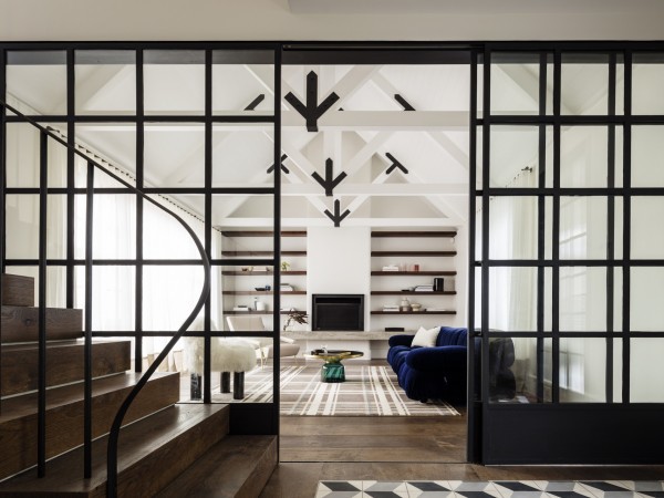 The winning room! The library in the Fairlight house by Decus Interiors, winner of House and Gardens' Room of the Year 2015.