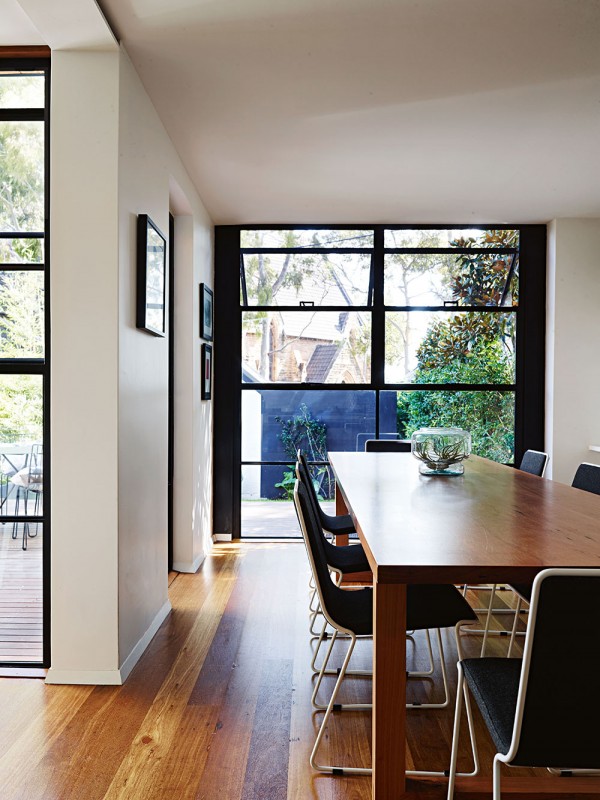 Dining room: Transforming a terrace house into a light-filled family home, from the June 2015 issue of "Inside Out" magazine. Photographer: Anson Smart; stylist: Maria Dyoniziak, via We-Are-Scout.com.