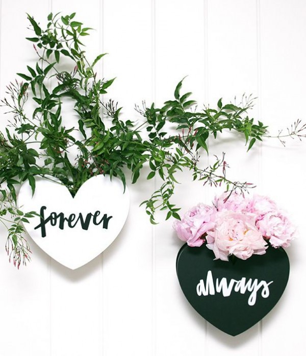 Lovestar Forever and Always heart vases, in collaboration with Jasmine.