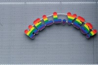 Celebrate with Rainbow Pride ‘HELL,YES!’ by Ugo Rondinone on the facade of the New Museum in New York.