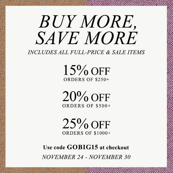 Shopbop's pre-Christmas discount codes, from November 24 2015 - November 30, 2015.