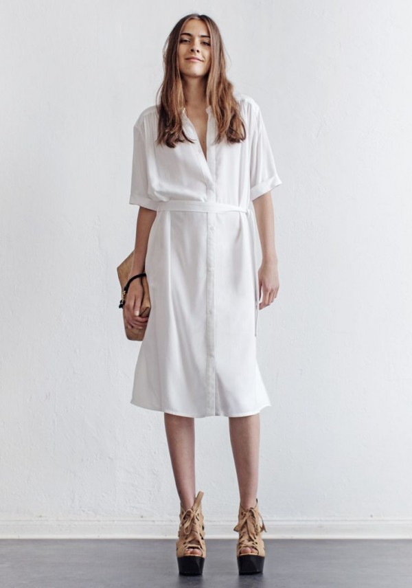 5. Rodebjer shirt dress marta in white, $367, from Funkis.