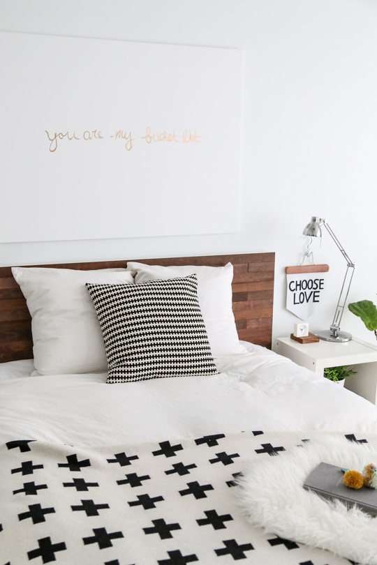 DIY IKEA Hack Stikwood Headboard by Sugar and Cloth.